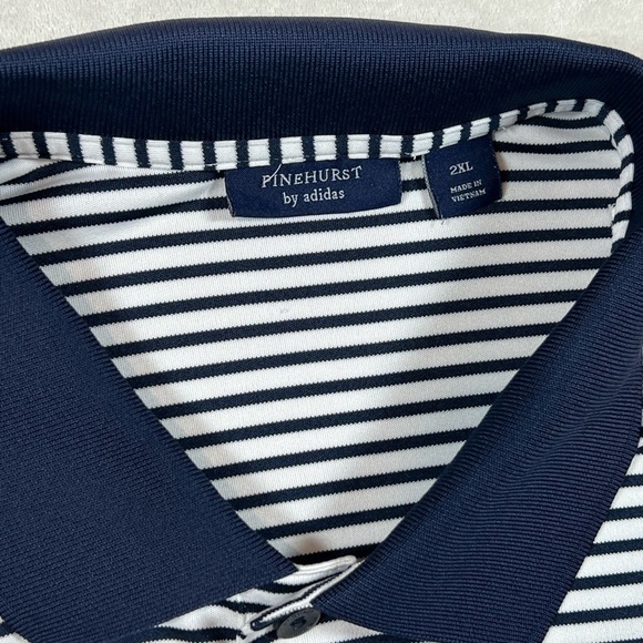 2XL Pinehurst by Adidas 2014 U.S. Open Official Navy Stripe Polo Shirt - Picture 5 of 11